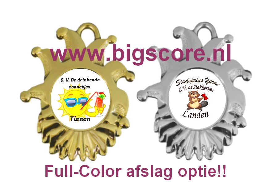 M165 Carnaval medaille in Goud of Zilver